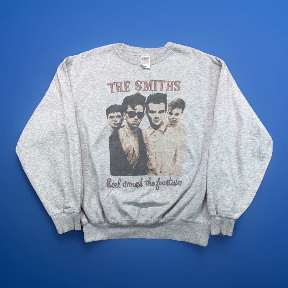 VTG The Smiths Morrissey‎ Gray Sweatshirt Mens Medium Reel Around The Fountain